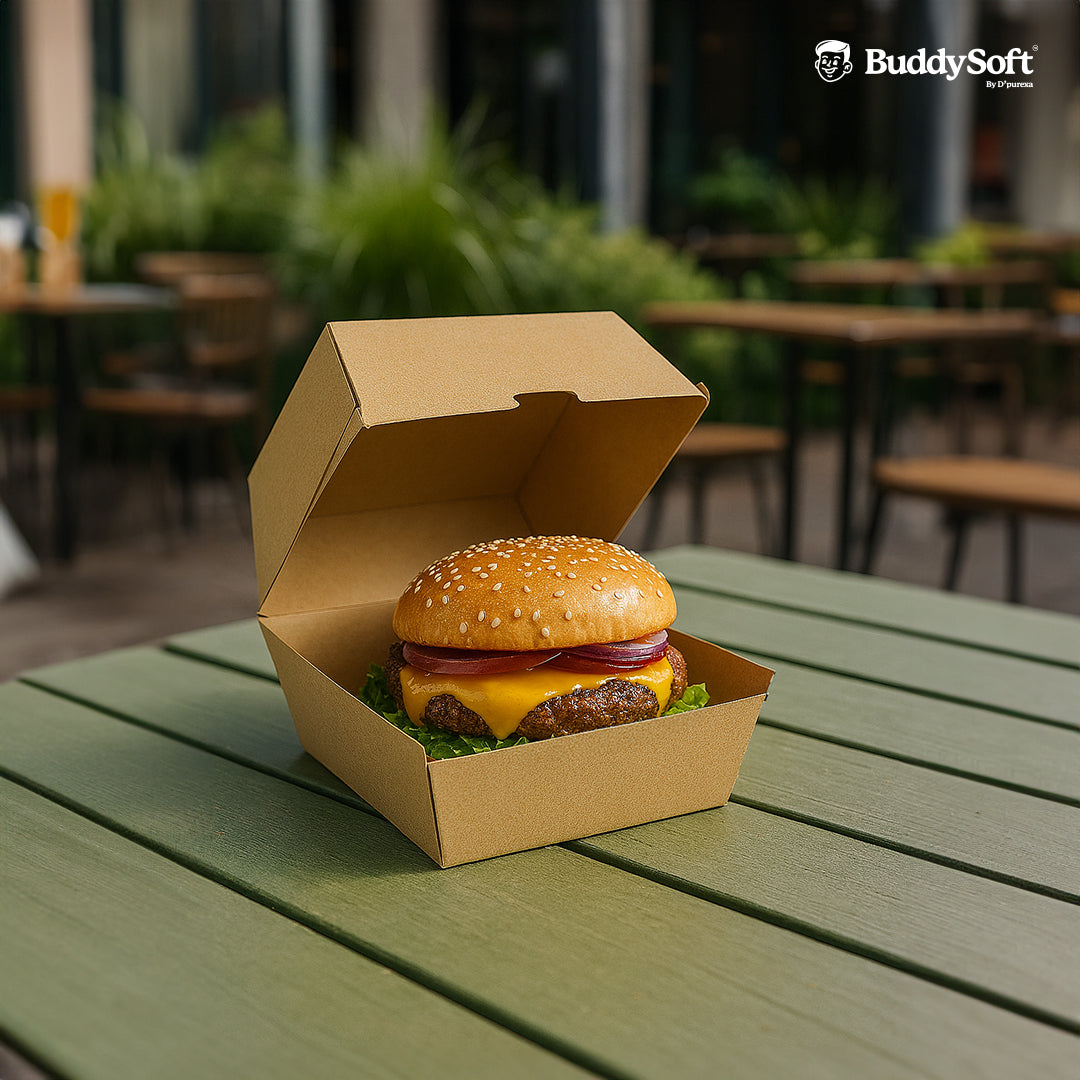 Cardboard Single Hamburger Box