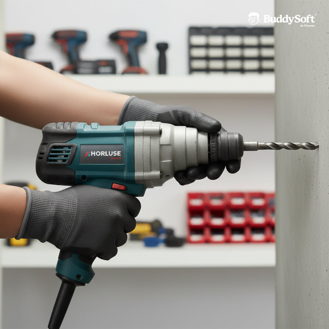 AntiSlip Nitrile Gloves – Black - L