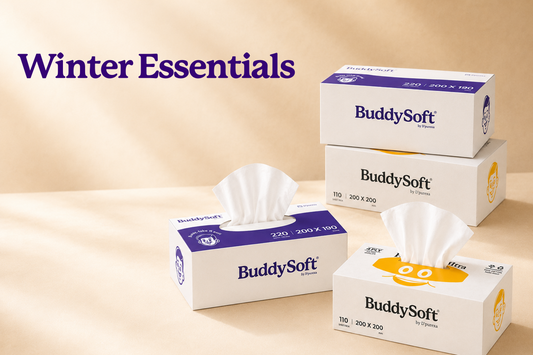 Facial tissues and tissue boxes for Australian homes and businesses as essential winter hygiene supplies in 2026.