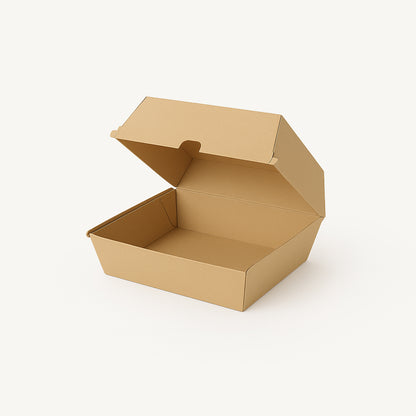 Cardboard Double Hamburger Box