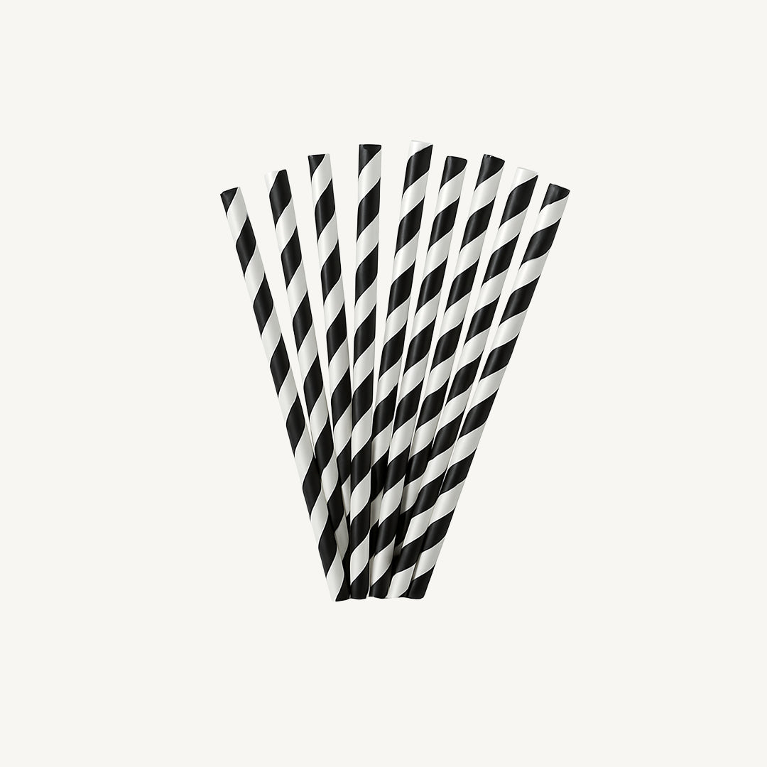 Paper Straw Black & White