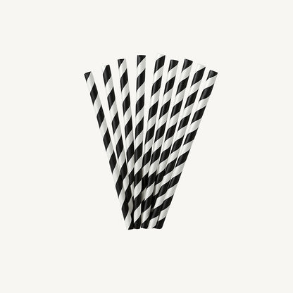 Paper Straw Black & White