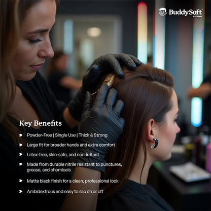 Nitrile Gloves Black - Medium