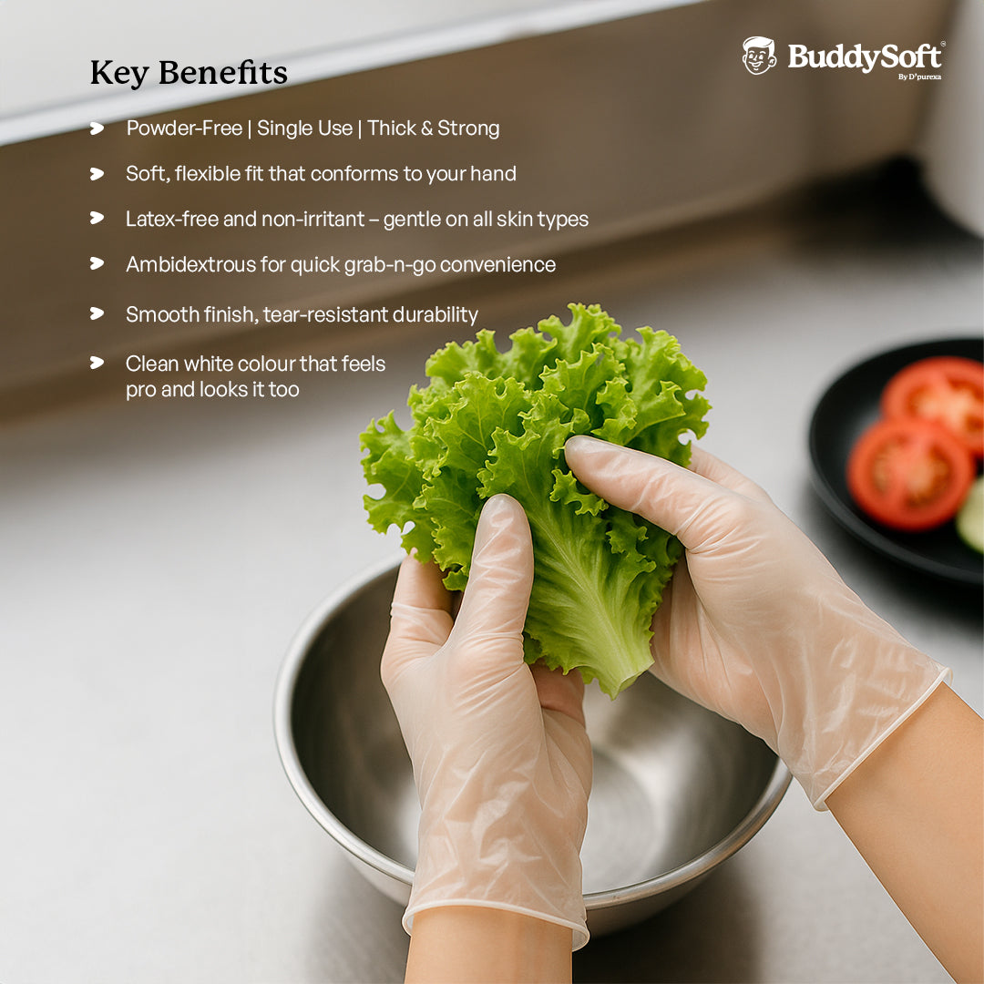 Vinyl Gloves - Transparent -Small