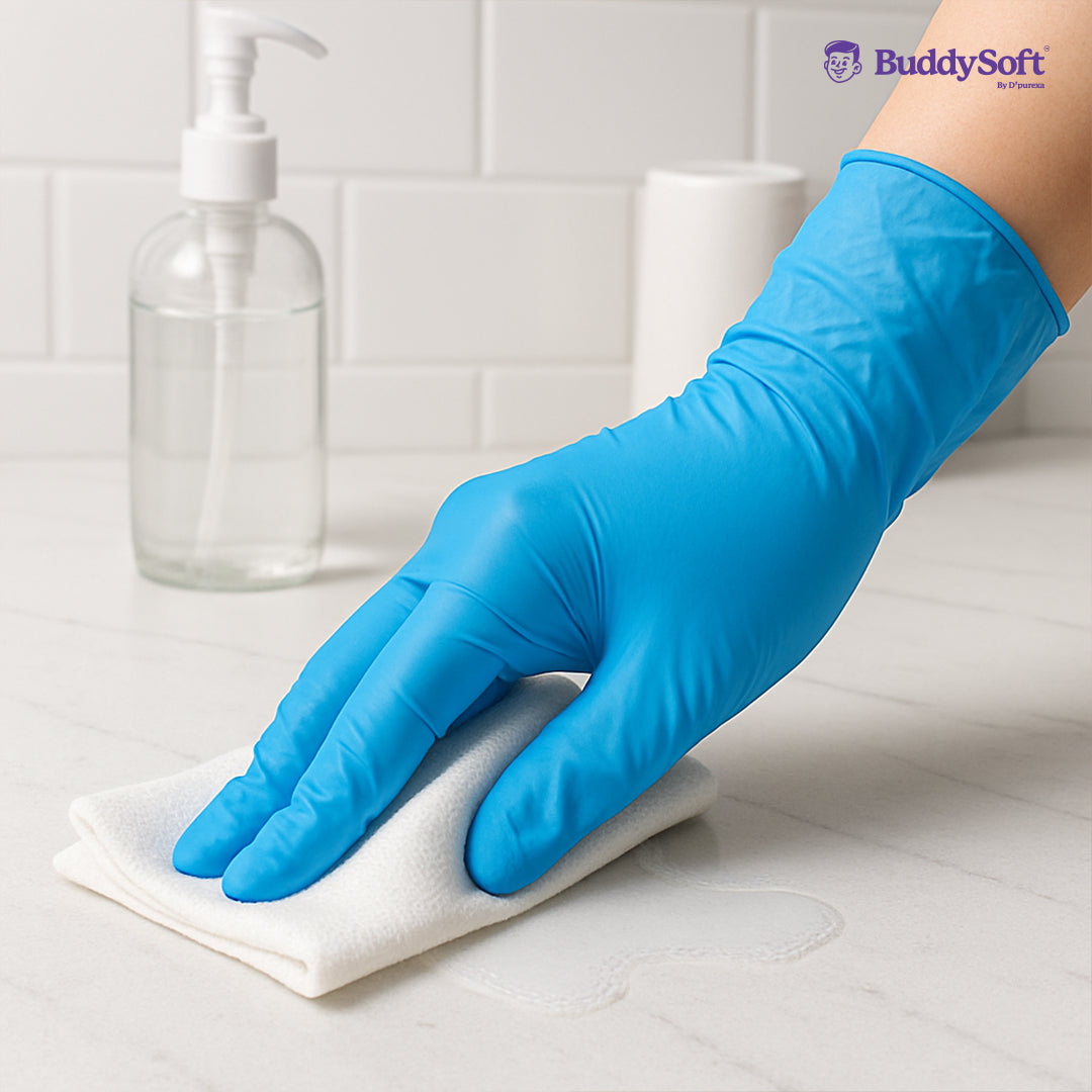 Vinyl Gloves - Blue - Small