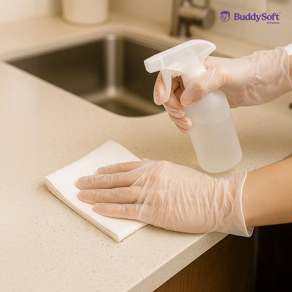 Vinyl Gloves - Transparent -Small