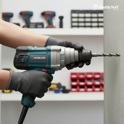 AntiSlip Nitrile Gloves – Black - L